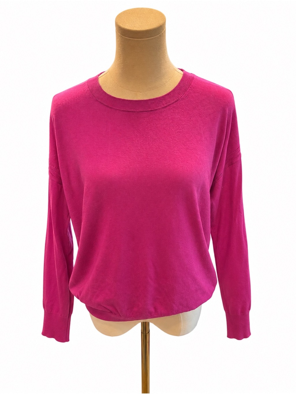 Banana Republic Silk Cotton Blend Pink Crewneck Sweater Size Small